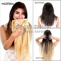 Blonde Clip On Hair Extension