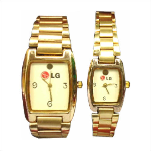 Mens And Ladies Gold Strap Wrist Watch Set