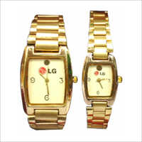 Mens And Ladies Gold Strap Wrist Watch Set Gender: Unisex