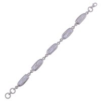 Mother Of Pearl Gemstone 925 Sterling Solid Silver Round Cabochon Handmade Bracelet