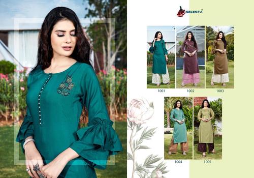 Selesta Zoya Handwork Kurti With Bottom