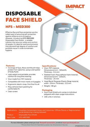 HONEYWELL FACE SHIELD