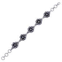 Rainbow Natural Gemstone 925 Sterling Solid Silver Round Cabochon Handmade Bracelet