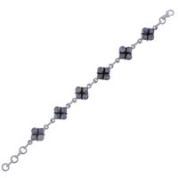 Rainbow Natural Gemstone 925 Sterling Solid Silver Round/square Cabochon Handmade Bracelet