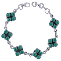Rainbow Natural Gemstone 925 Sterling Solid Silver Round/square Cabochon Handmade Bracelet