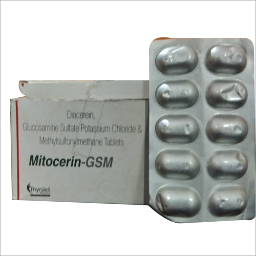 Diacerein Glucosamine Sulfate Potassium Chloride and Methylculfonymethane Tablets