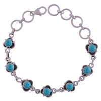 Lapis Natural Gemstone 925 Sterling Solid Silver Round Cabochon Handmade Bracelet