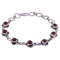 Lapis Natural Gemstone 925 Sterling Solid Silver Round Cabochon Handmade Bracelet
