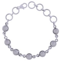 Black Onyx Natural Gemstone 925 Sterling Solid Silver Round Cabochon Handmade Bracelet