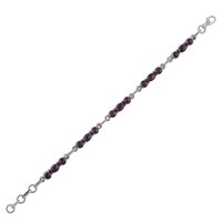 Garnet Natural Gemstone 925 Sterling Solid Silver Round/oval Cabochon Handmade Bracelet