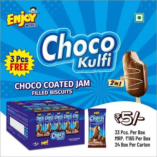 2 In 1 Choco Kulfi Choco Coated Jam Filled Biscuit