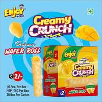 Mango Flavour Creamy Crunch Wafer Roll