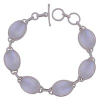 Lapis Natural Gemstone 925 Sterling Solid Silver Oval Cabochon Handmade Bracelet