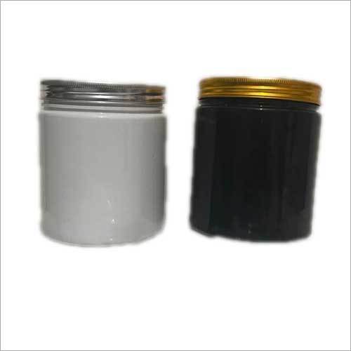 White Round Protein Jars
