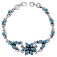 Rainbow Natural Gemstone 925 Sterling Solid Silver Round/marquise Cabochon Handmade Bracelet