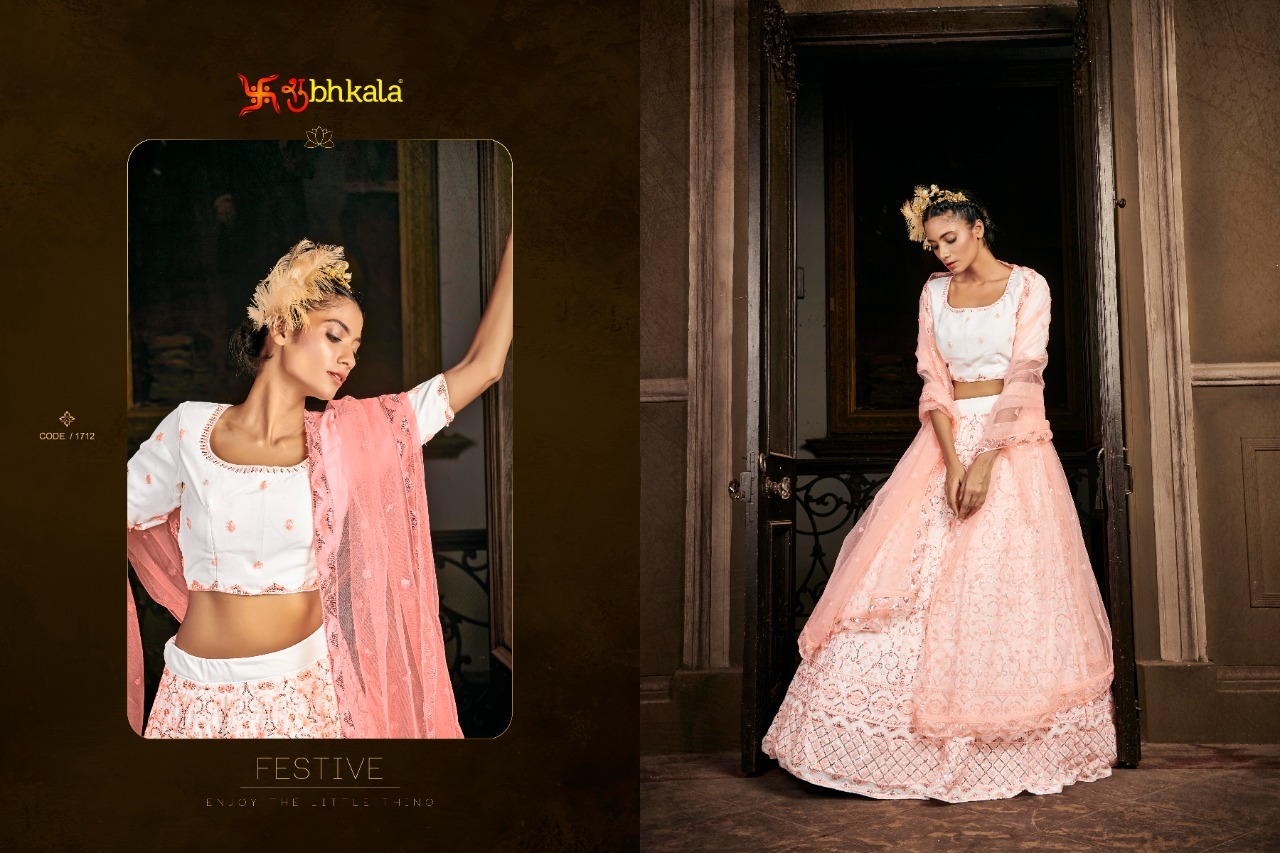 Sequined Embroidered Semi-Stiched Lehenga