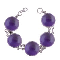 LABRADORITE NATURAL GEMSTONE 925 STERLING SOLID SILVER ROUND CABOCHON HANDMADE BRACELETLabradorite Natural Gemstone 925 Sterling Solid Silver Round Cabochon Handmade Bracelet