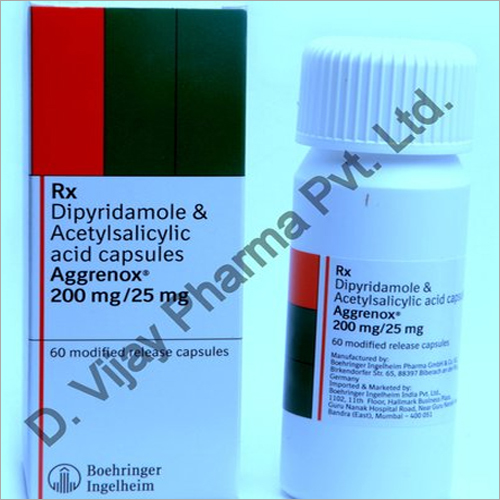 200mg 25mg Dipyridamole 7 Acetylsalicylic Acid Capsule