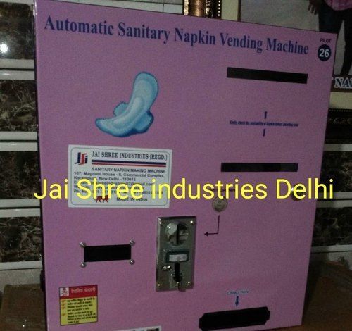 Sanitary Napkin Vending Machine - 18x18x30 Inches, Matte Black | Automatic Operation, 25 Napkin Capacity, 220V Electric Power