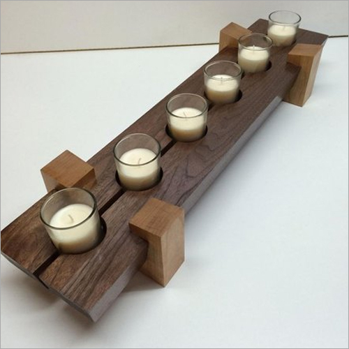 Wood Wooden Candle Stand