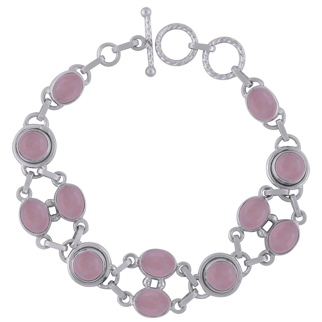 Garnet Natural Gemstone 925 Sterling Solid Silver Round Cabochon Handmade Bracelet