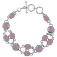Garnet Natural Gemstone 925 Sterling Solid Silver Round Cabochon Handmade Bracelet