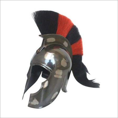 Black Antique Troy Movie Sparta Helmet W Red Black Plume