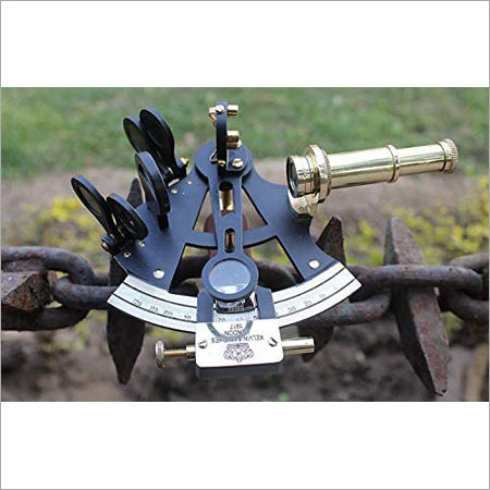 Brass Nautical Sextant Decor