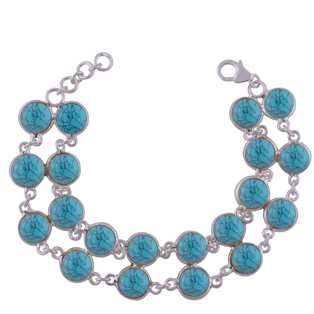 Labradorite Natural Gemstone 925 Sterling Solid Silver Round Cabochon Handmade Bracelet