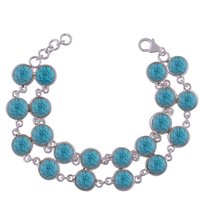 Labradorite Natural Gemstone 925 Sterling Solid Silver Round Cabochon Handmade Bracelet