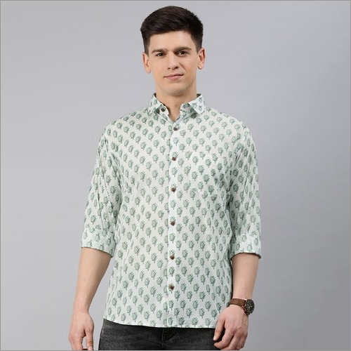 Millennial Mens White Cotton Full Sleeves Shirts