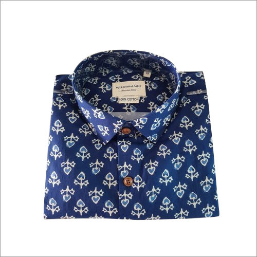 Casual Linen Mens Sanganeri Print Shirt, Full Sleeves at Rs 200 in Ahmedabad