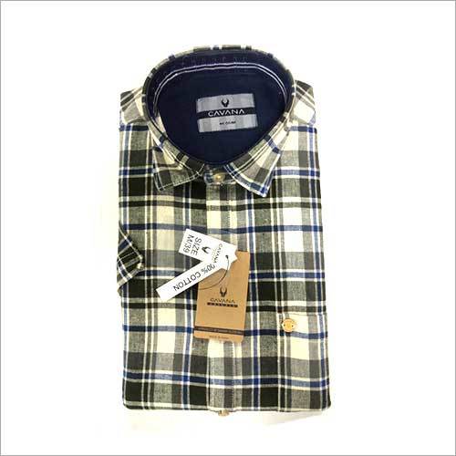 Mens Formal Check Shirt - Cotton Fabric, Half Sleeve Style | Stylish Checks for Casual Occasions