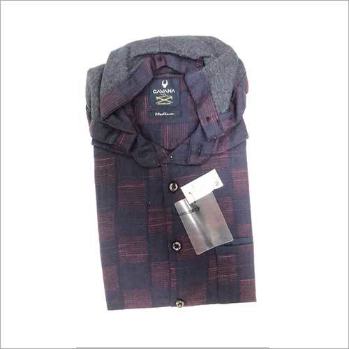 Mens Hooded Check Shirt