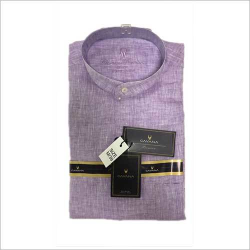 Mens Pure Linen Formal Shirt - Full Sleeves, Plain Pattern, Luxurious Soft Texture