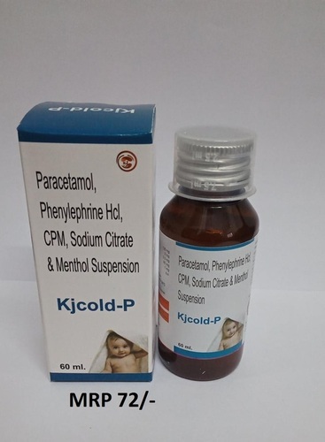 kj cold p Paracetamol Phenylephrine HCI Chlorpheniramin Maleate Sodium Citrate Menthol Suspension