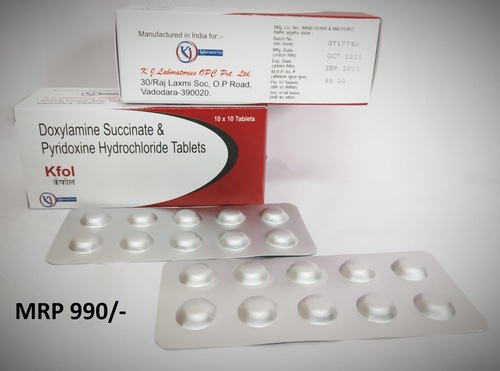 k fol tab Doxylamine Succinate Pyridoxine Hydrochloride Tablets