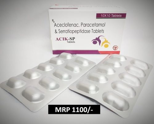 Aceclofenac Paracetamol & Serratiopeptidase Tablets