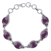 Black Onyx Natural Gemstone 925 Sterling Solid Silver Oval Cabochon Handmade Bracelet