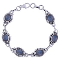 Malachite Natural Gemstone 925 Sterling Solid Silver Oval Cabochon Handmade Bracelet