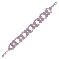 Rainbow Natural Gemstone 925 Sterling Solid Silver Round Cabochon Handmade Bracelet