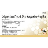 Cefpodoxime Proxetil for Oral Suspension