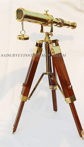 Antique Handmade 10 Inch Brass Telescope Focus Range: Mini Millimeter (Mm)