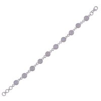 Rainbow Natural Gemstone 925 Sterling Solid Silver Round Cabochon Handmade Bracelet