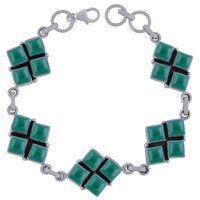Amethyst/rainbow/garnet Natural Gemstone 925 Sterling Solid Silver Square Cabochon Handmade Bracelet