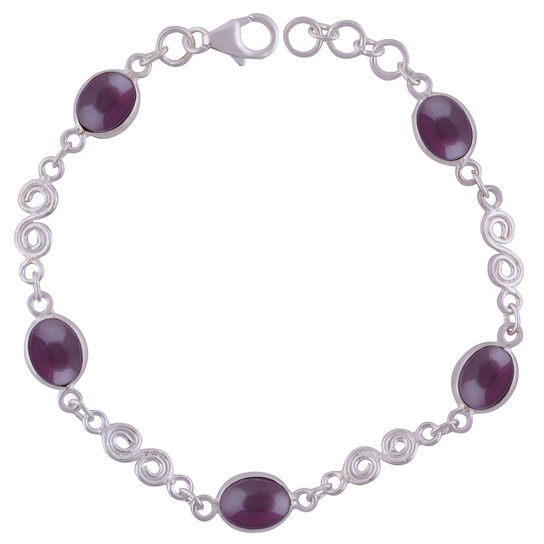 Tiger Eye Natural Gemstone 925 Sterling Solid Silver Oval Cabochon Handmade Bracelet