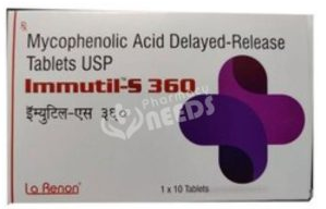 Mycophenelonic Acid Delayed Release  360 Mg Tablets