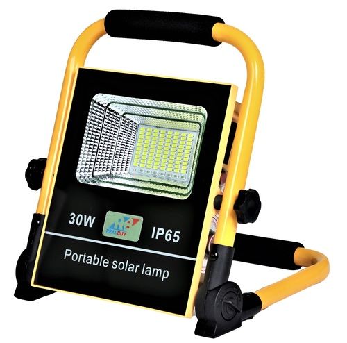 Rechargeable Solar LED Flood Light 30W with 5000 mAh LiFePO4 Battery (IP 65)