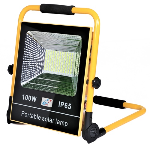 Yellow Realbuy Rechargeable Solar Led Flood Light 100W With 15000 Mah Lifepo4 Battery (Ip 65)