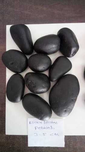 River Stone black mate polished Pebble Stone